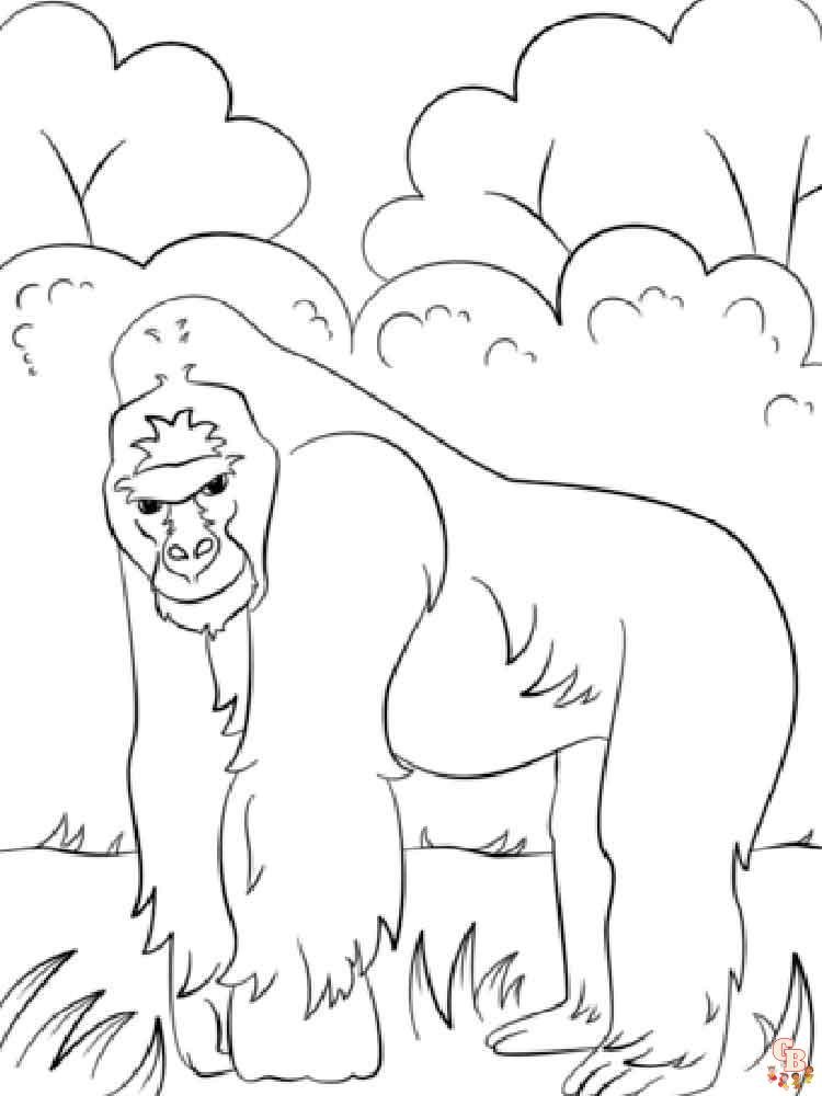 Ausmalbilder Gorilla 9