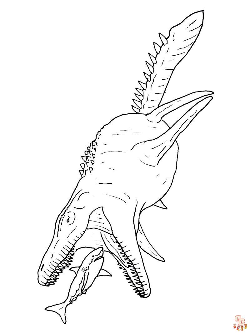 Ausmalbilder Mosasaurus 5