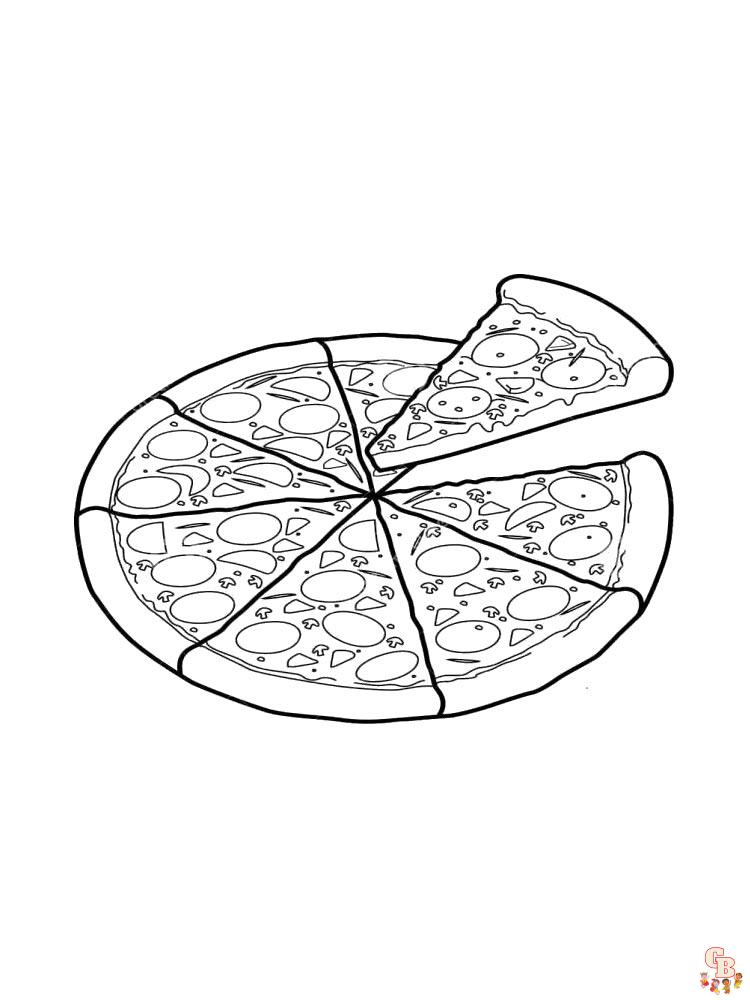 Ausmalbilder Pizza 1
