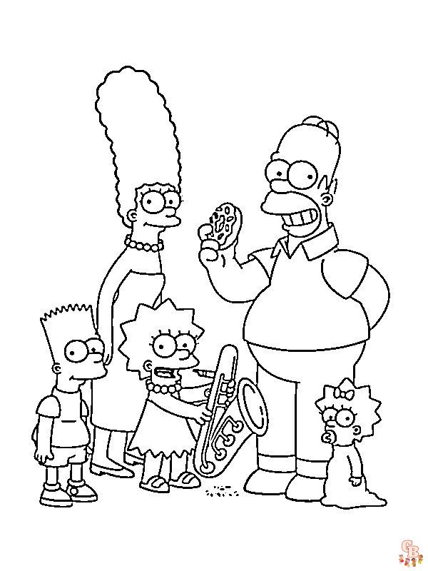 Ausmalbilder Simpsons 1