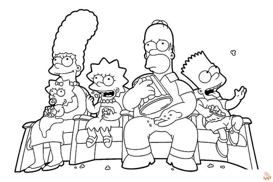 Ausmalbilder Simpsons 2