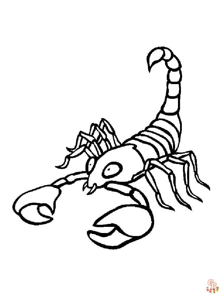 Ausmalbilder Skorpion 3