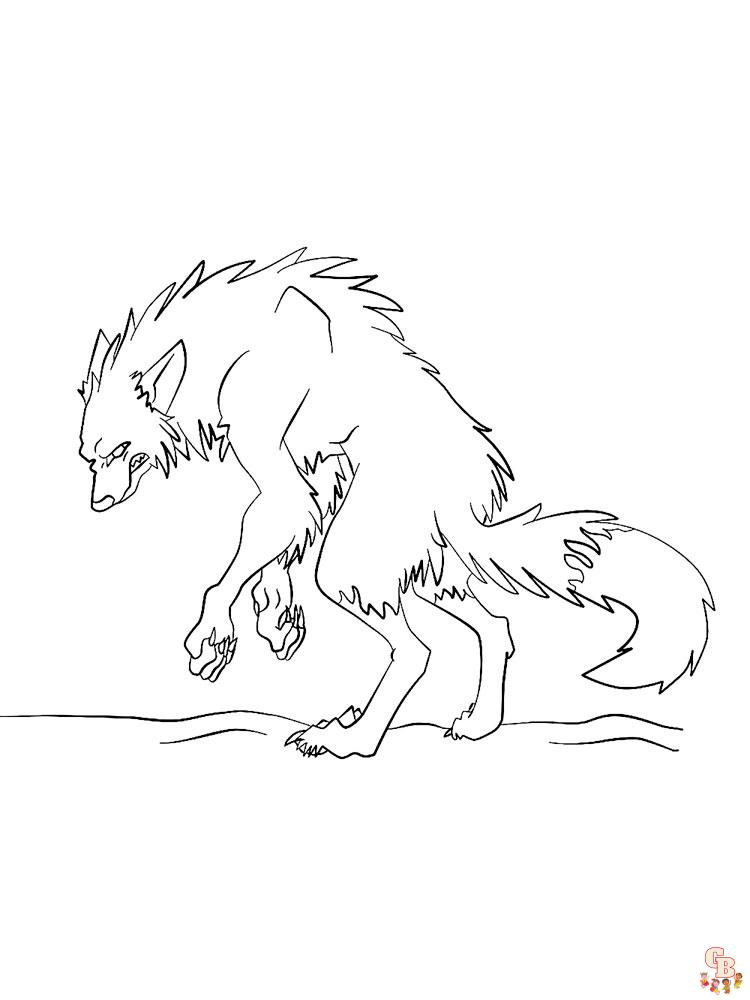 Ausmalbilder Werwolf 10