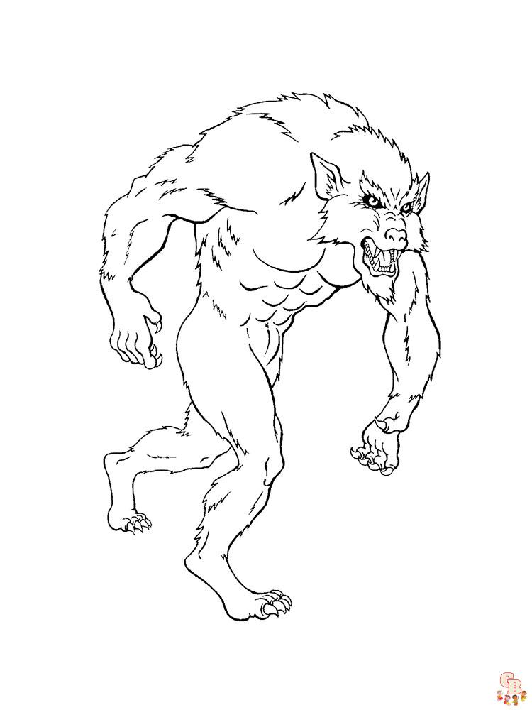 Ausmalbilder Werwolf 11