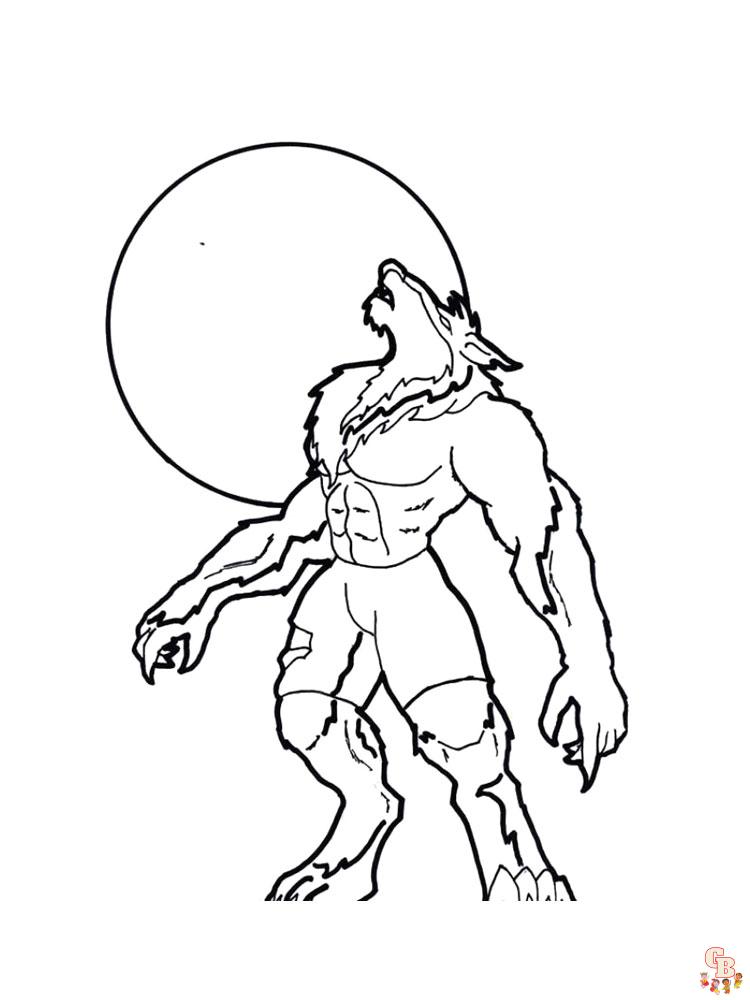Ausmalbilder Werwolf 14