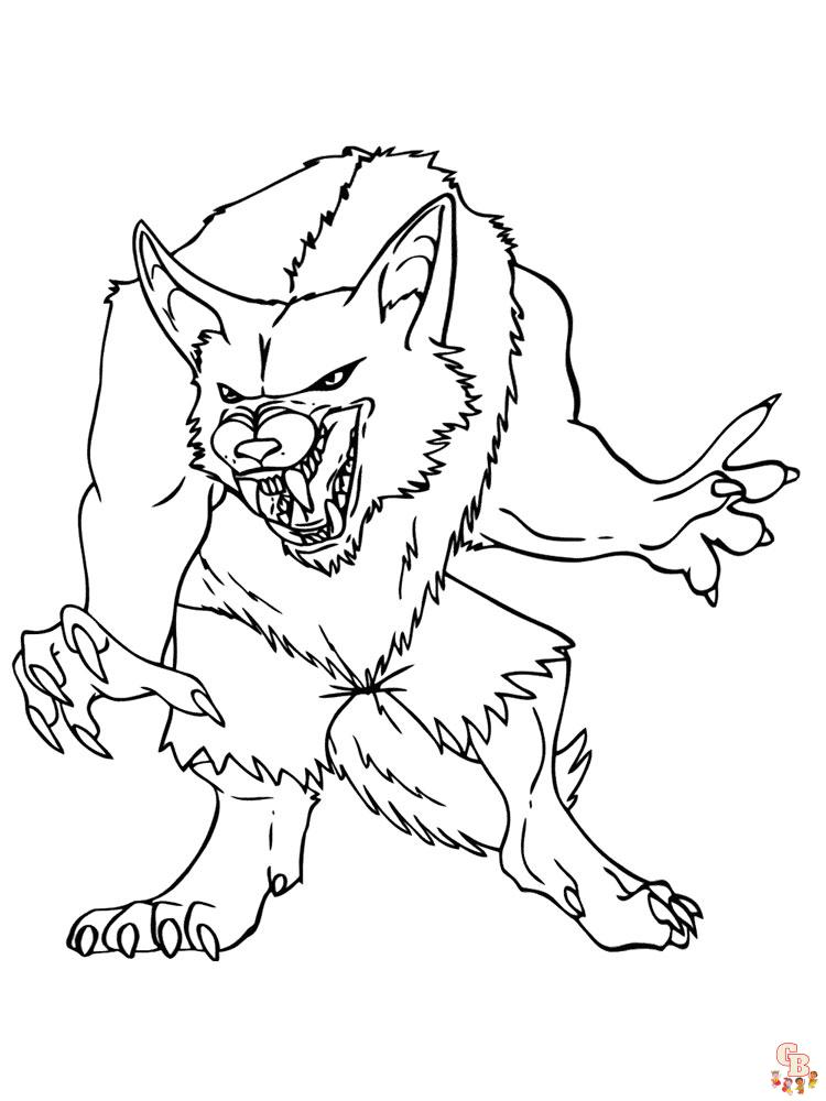 Ausmalbilder Werwolf 18