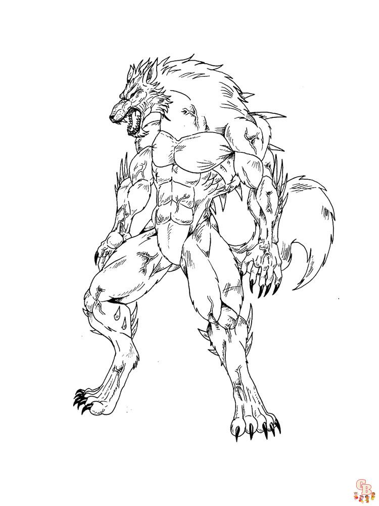 Ausmalbilder Werwolf 20