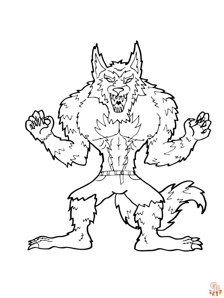 Ausmalbilder Werwolf 7