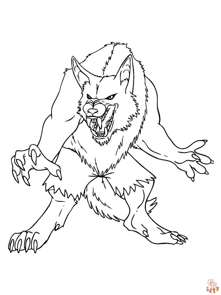 Ausmalbilder Werwolf 8