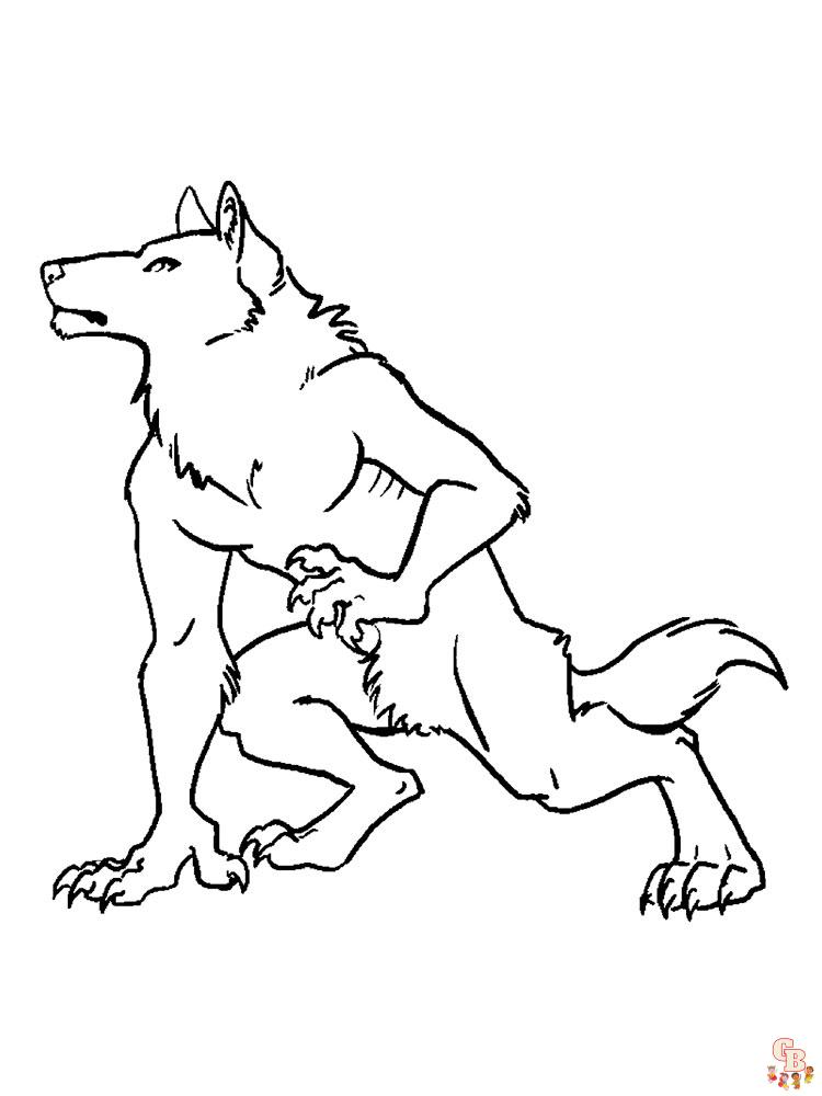 Ausmalbilder Werwolf 9