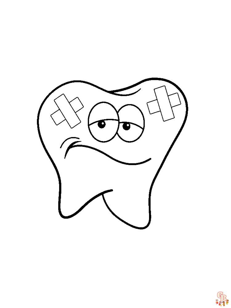 Ausmalbilder Zahn 14