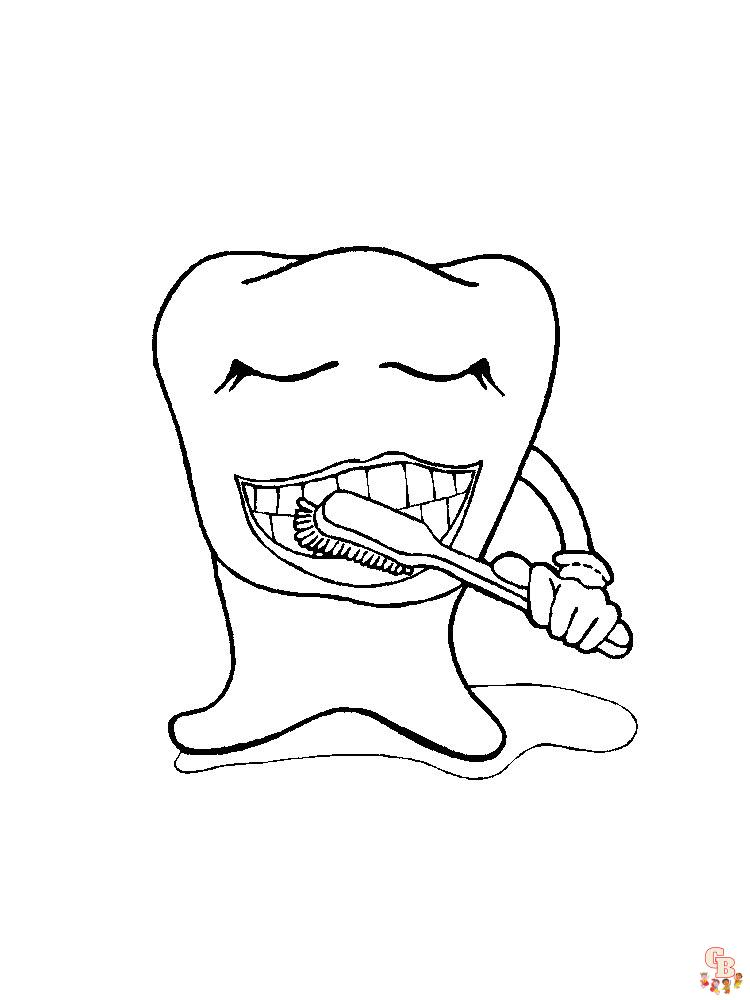Ausmalbilder Zahn 3