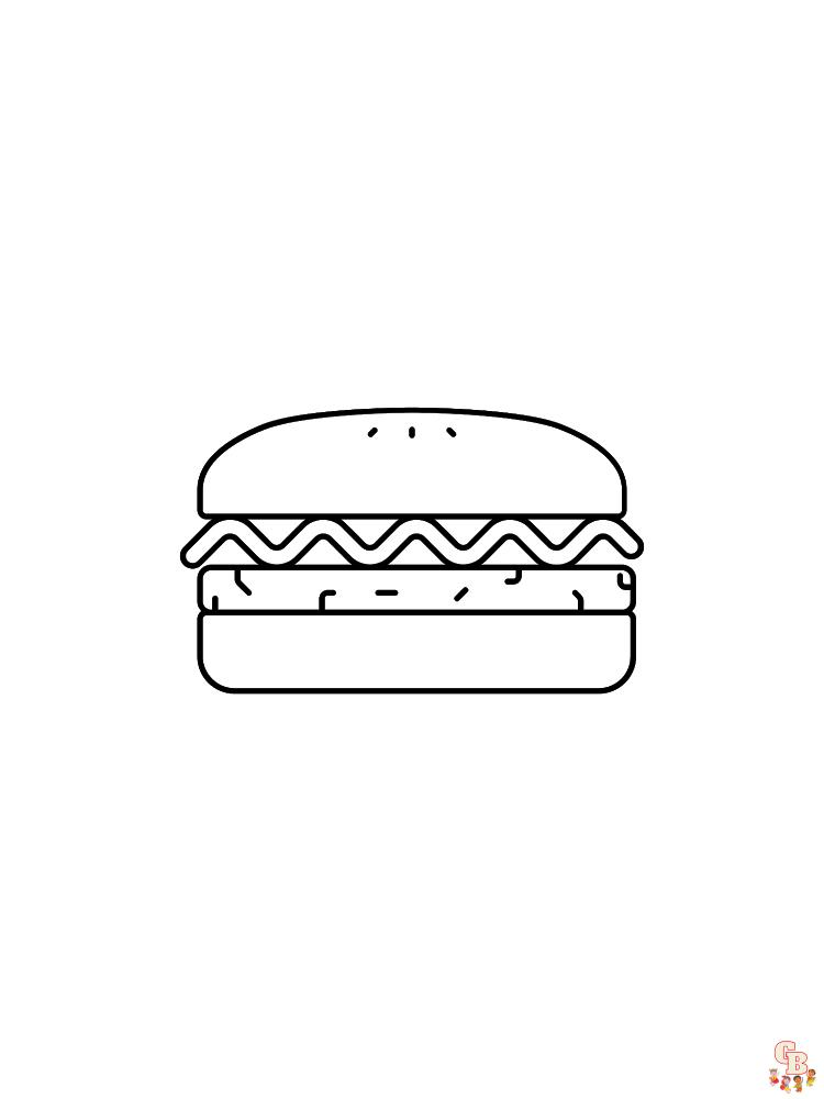 Ausmalbilder hamburger 1