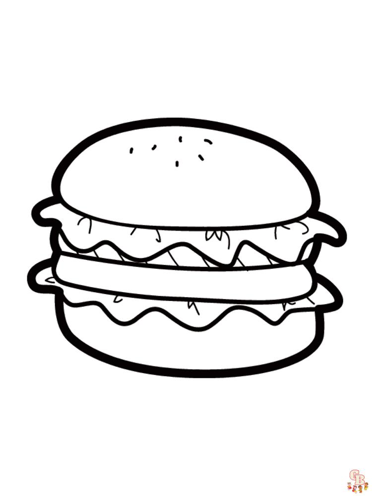 Ausmalbilder hamburger 11