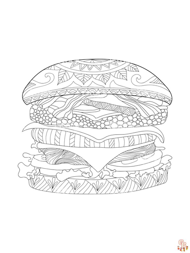 Ausmalbilder hamburger 13