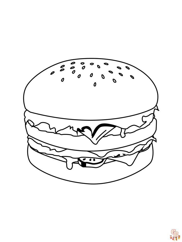 Ausmalbilder hamburger 14