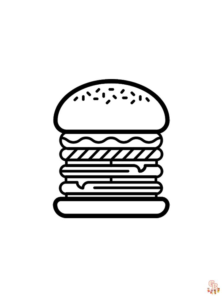 Ausmalbilder hamburger 17