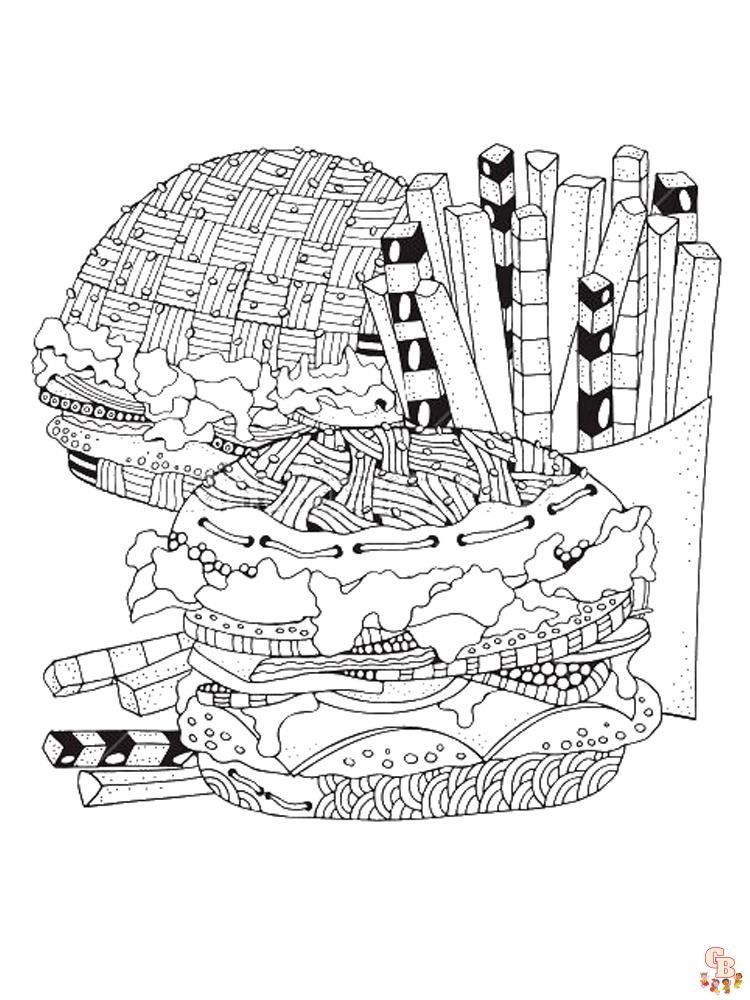 Ausmalbilder hamburger 2