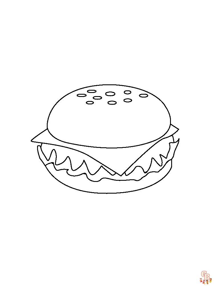 Ausmalbilder hamburger 3