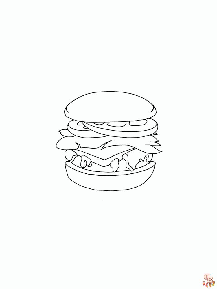 Ausmalbilder hamburger 4