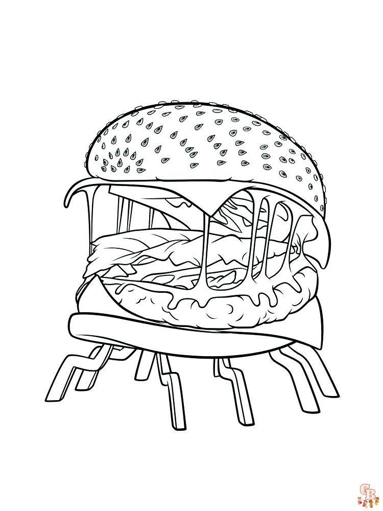 Ausmalbilder hamburger 8