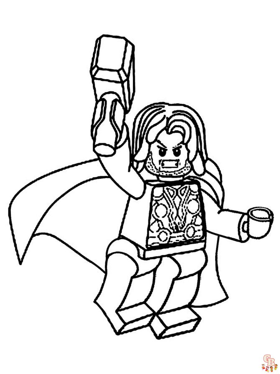 Lego Thor Coloring Page 3