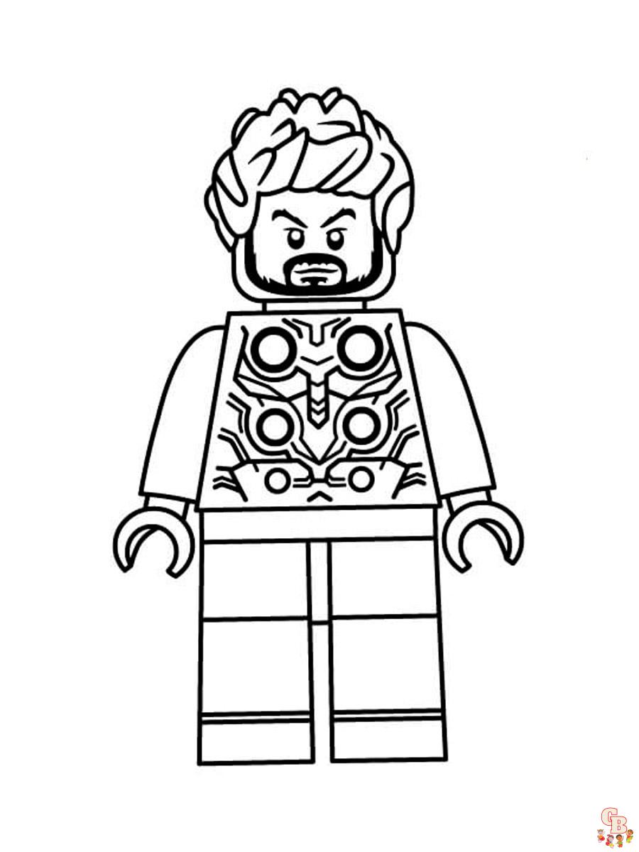 Lego Thor Coloring Page 4