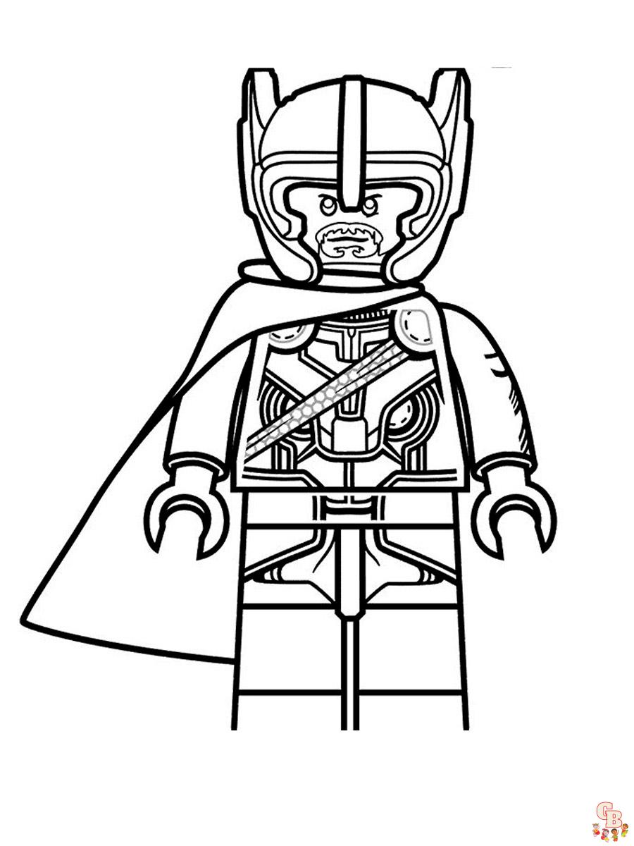 Lego Thor Coloring Page 5