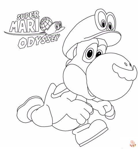 Super Mario Odyssey Ausmalbilder 1