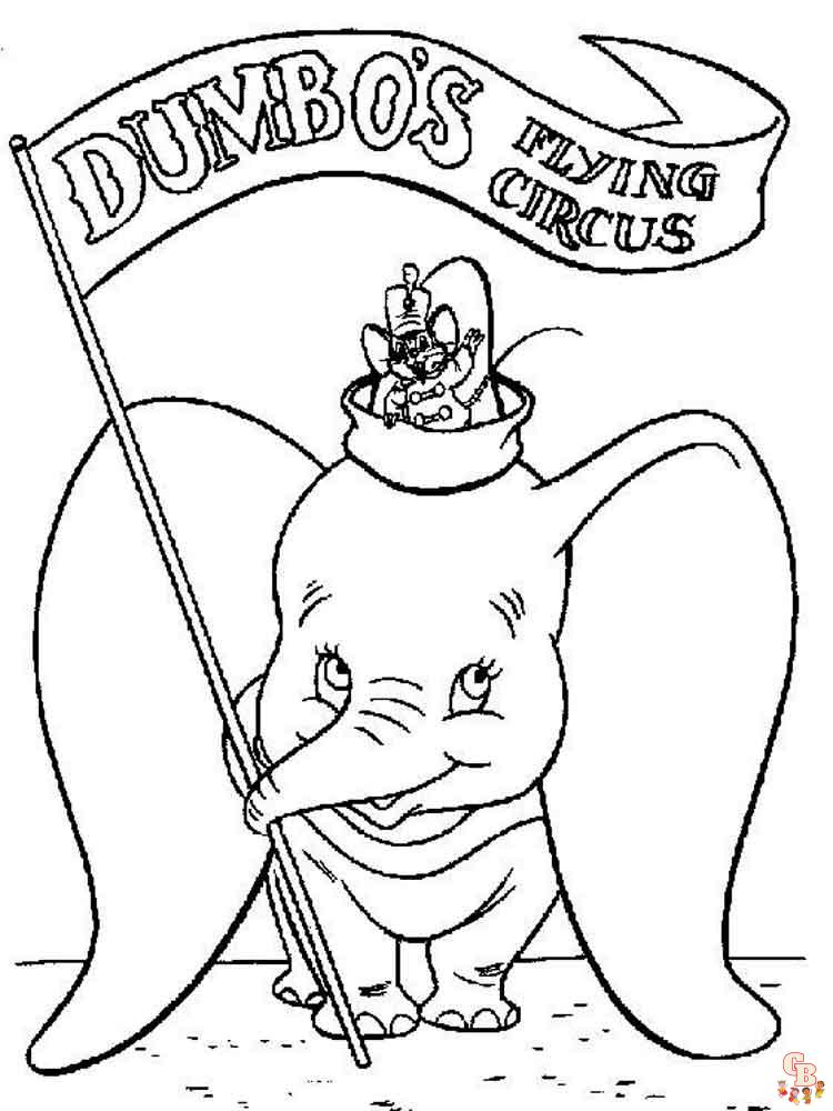 Ausmalbilder Dumbo 1