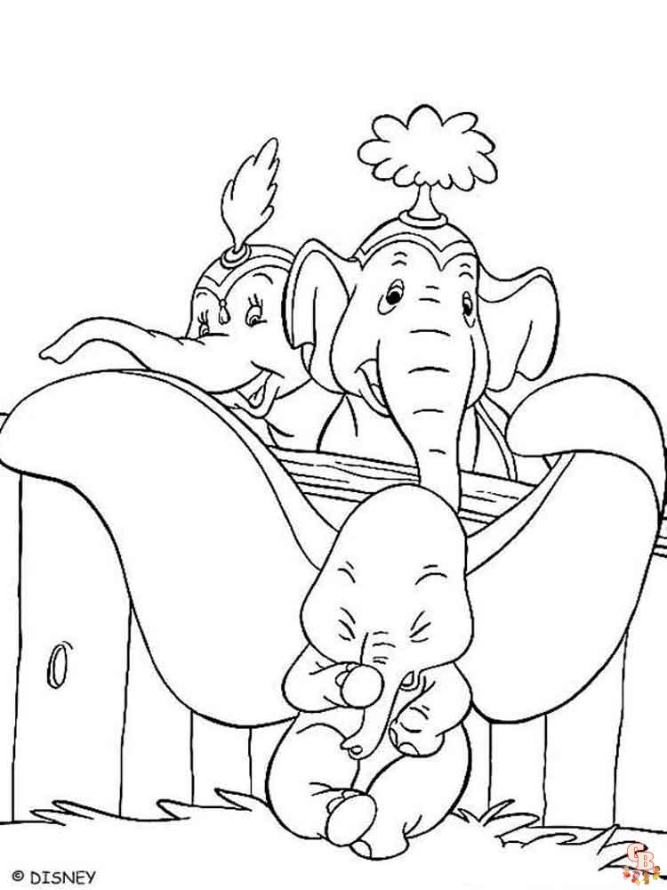 Ausmalbilder Dumbo 12