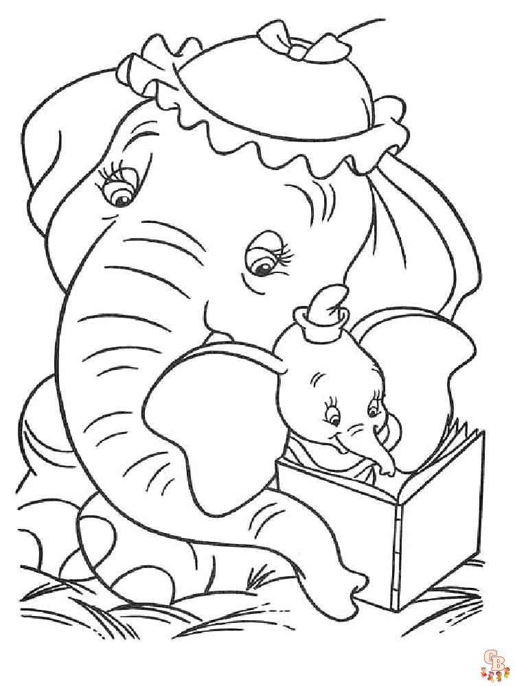 Ausmalbilder Dumbo 3