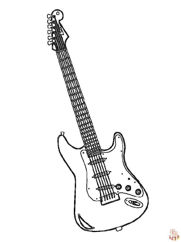 Ausmalbilder Gitarre 10