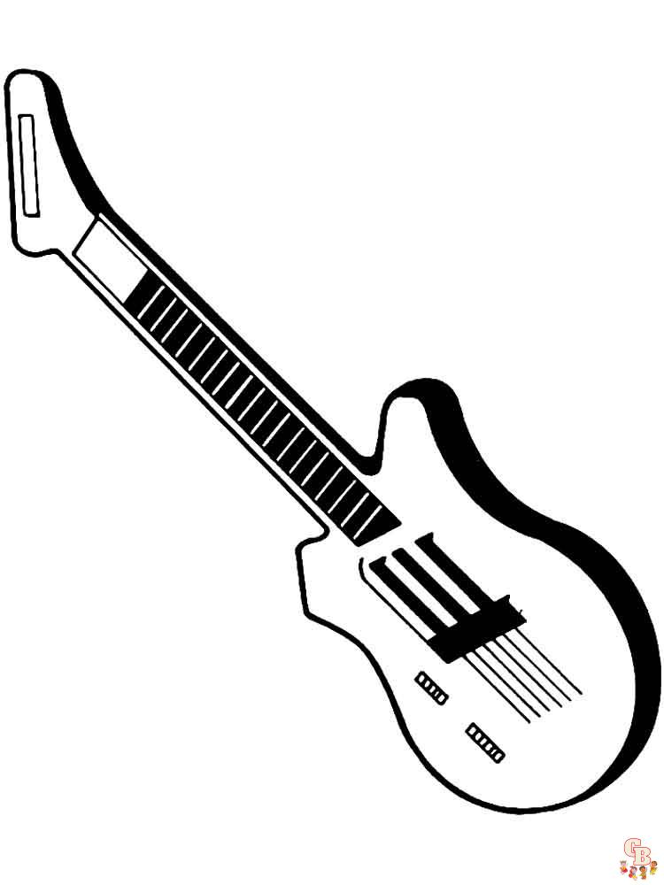 Ausmalbilder Gitarre 12