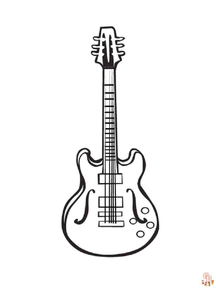 Ausmalbilder Gitarre 15