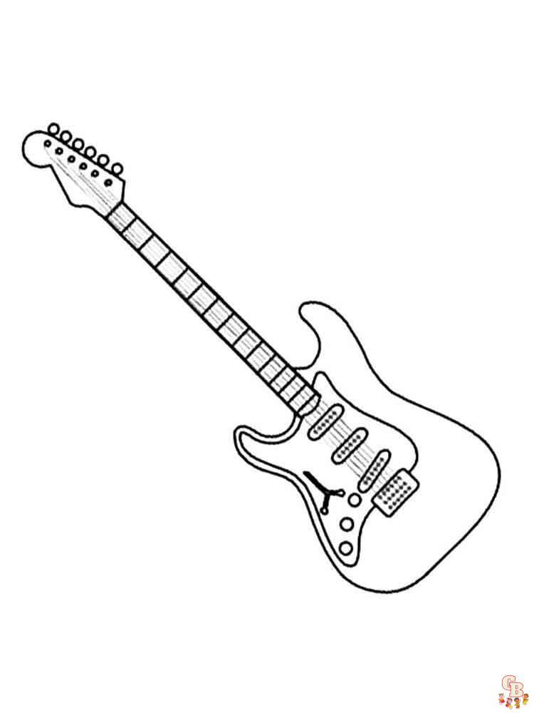 Ausmalbilder Gitarre 16