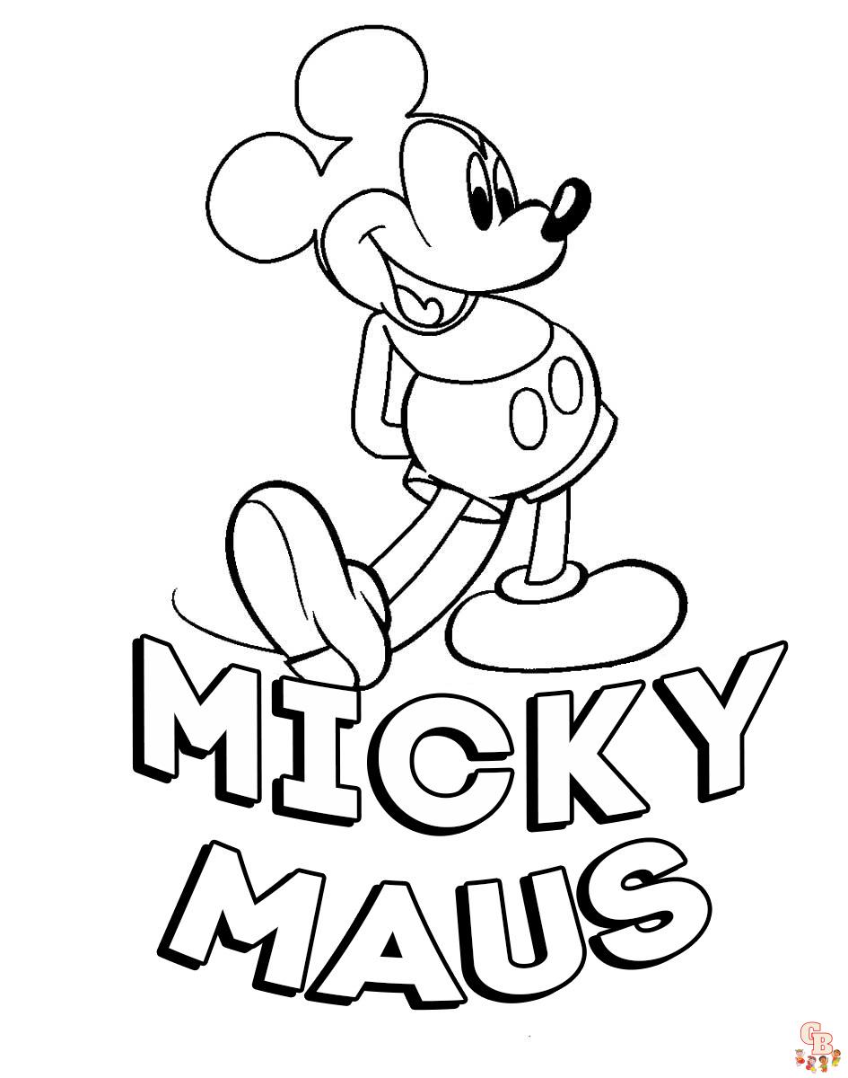 Ausmalbilder Micky Maus
