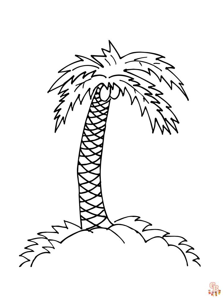 Ausmalbilder Palmen 17