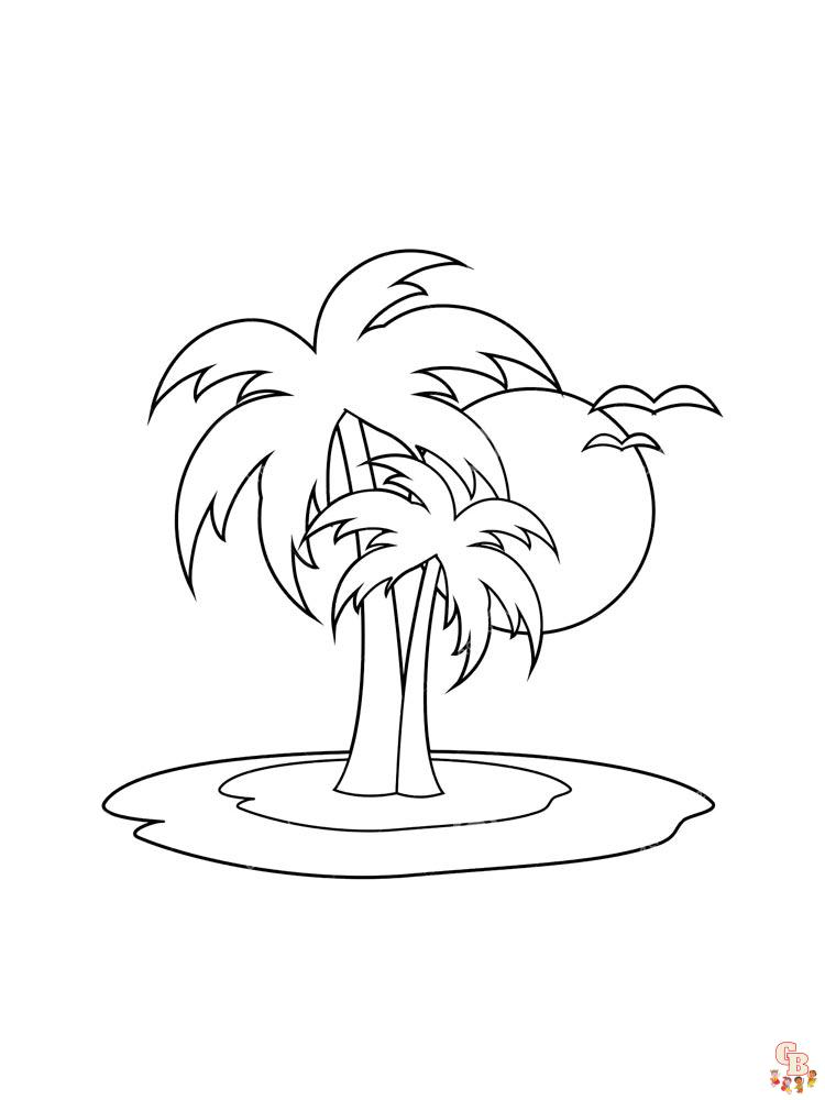 Ausmalbilder Palmen 26