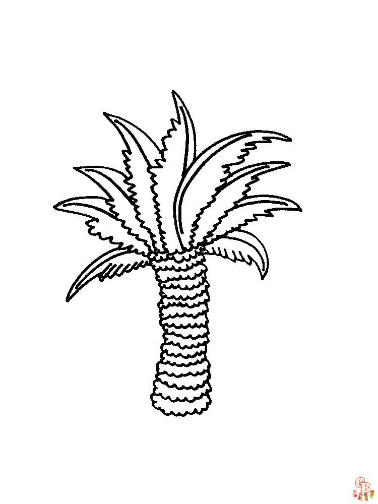 Ausmalbilder Palmen 29