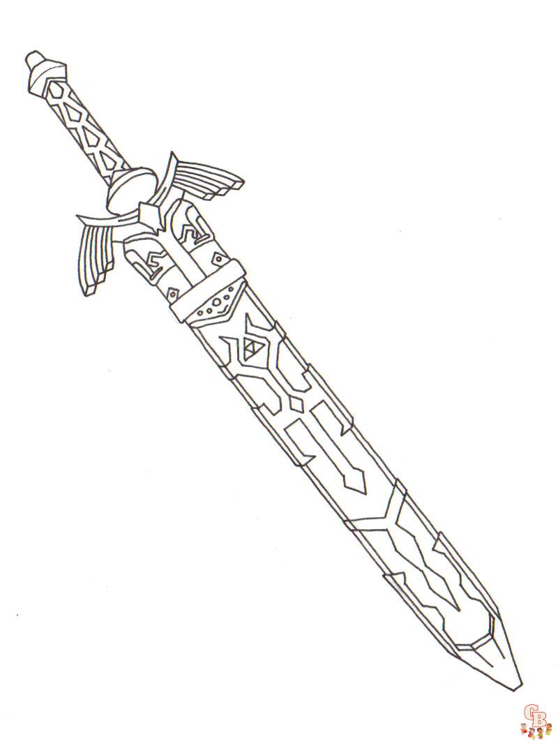Ausmalbilder Schwert 33