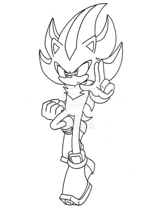 Ausmalbilder Sonic Shadow