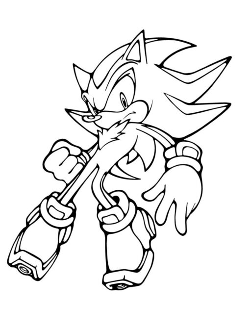 Ausmalbild Sonic Shadow