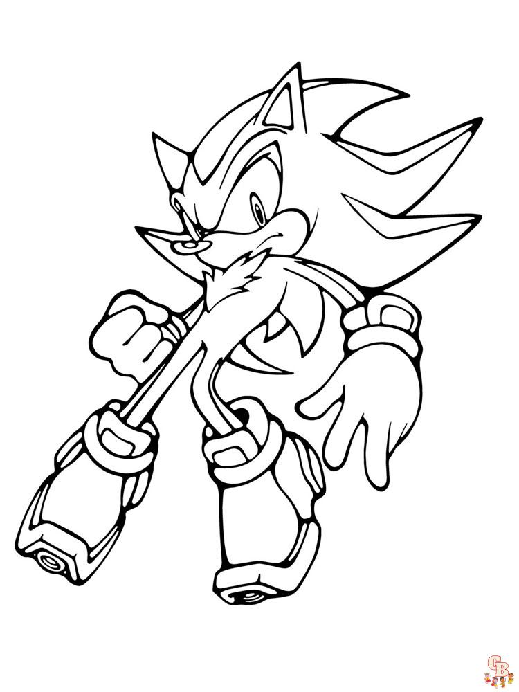 Ausmalbilder Shadow Sonic 3