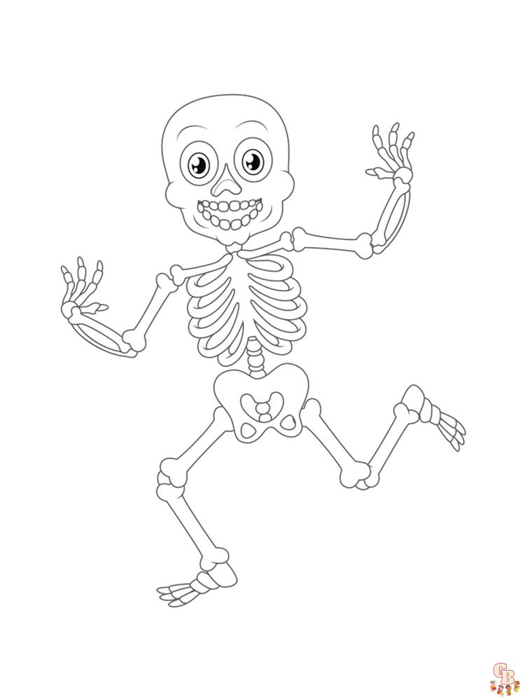 Ausmalbilder Skelett 1