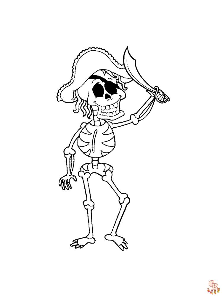 Ausmalbilder Skelett 10