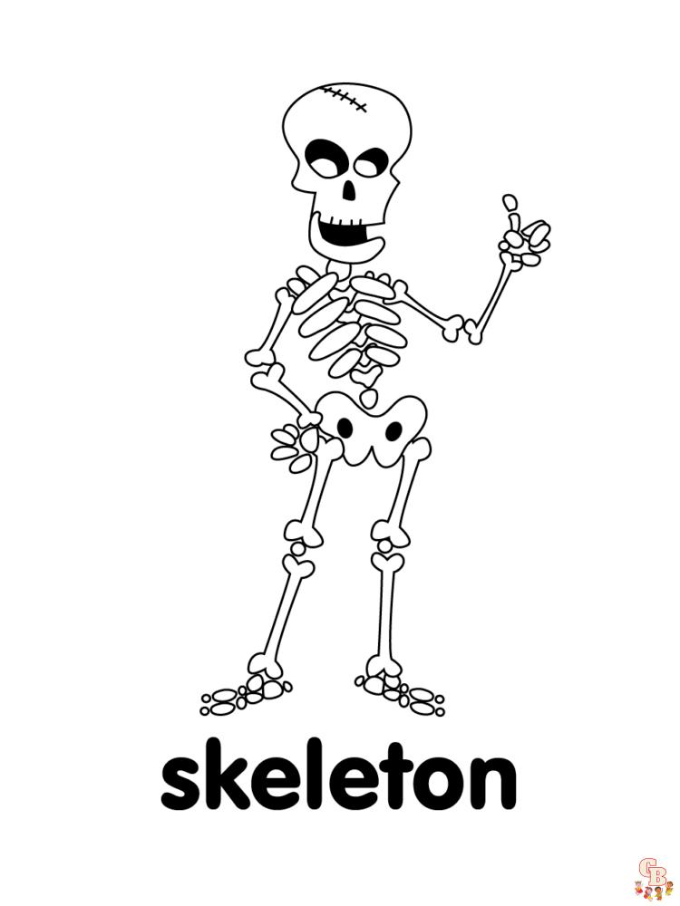 Ausmalbilder Skelett 11