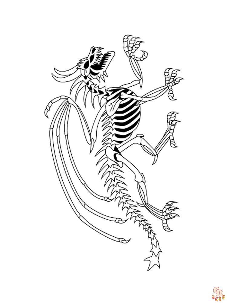 Ausmalbilder Skelett 14