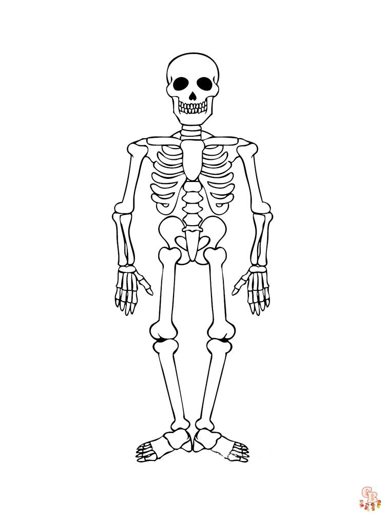 Ausmalbilder Skelett 15