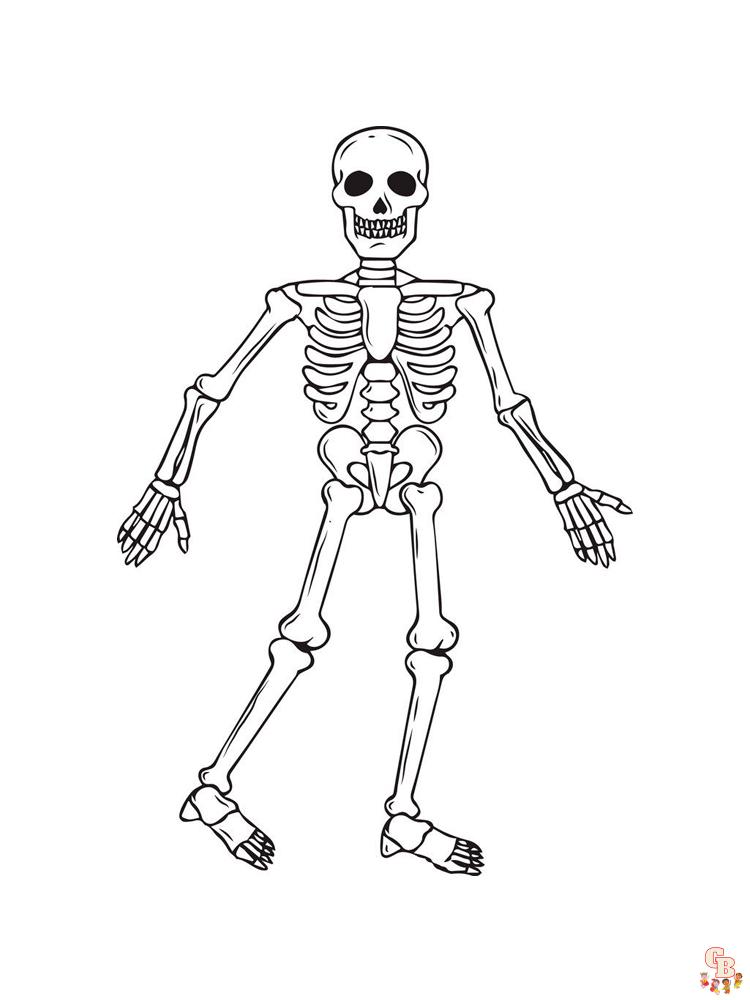Ausmalbilder Skelett 2
